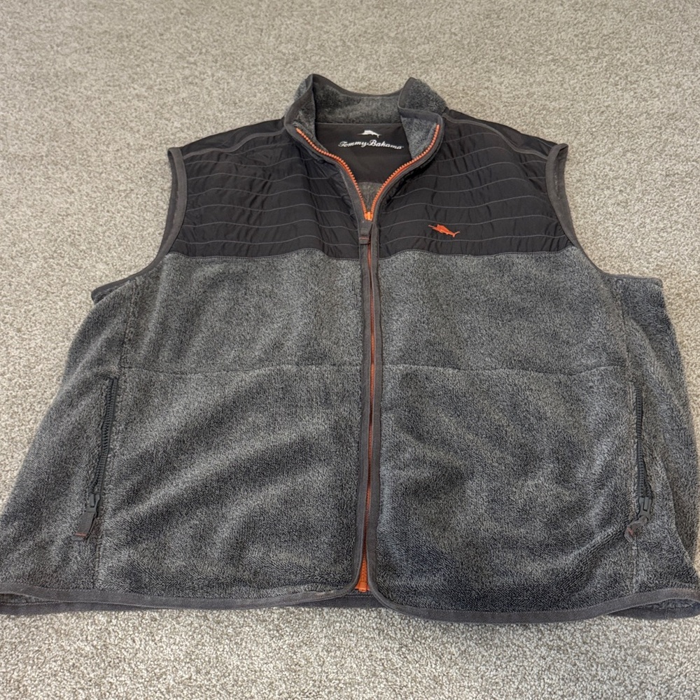 Tommy Bahama Gray Fleece Vest